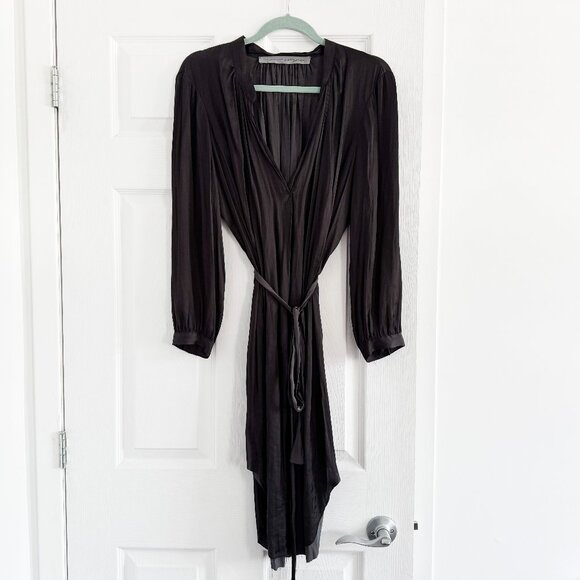 Raquel Allegra Liquid Satin Dress in Dark Grey, size "2" (Medium) - Picture 9 of 9